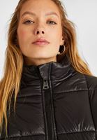 Bayan Siyah Oversize Şişme Mont