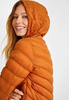 Bayan Turuncu Kısa Şişme Mont