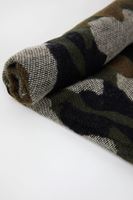 Bayan Yeşil Uzun Kamuflaj Desenli Şal