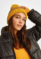 Bayan Sarı Ponponlu Bere