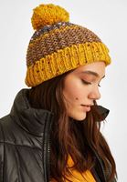 Bayan Sarı Ponponlu Bere