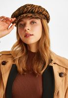 Bayan Çok Renkli Desenli Kasket Şapka