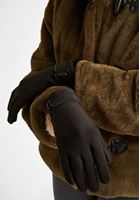 Bayan Siyah Düğme Detaylı Eldiven