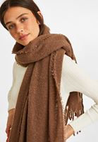 Bayan Kahverengi Uzun Kalın Şal