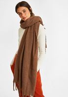Bayan Kahverengi Uzun Kalın Şal