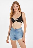 Bayan Siyah Dantel Detaylı Büstiyer