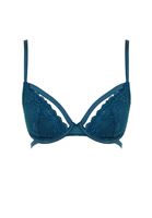 Bayan Mavi Dantel Detaylı Büstiyer