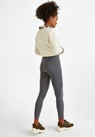 Bayan Gri Yüksek Bel Dikişsiz Tayt