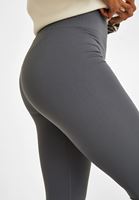 Bayan Gri Yüksek Bel Dikişsiz Tayt