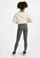 Bayan Gri Yüksek Bel Dikişsiz Tayt