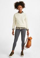 Bayan Gri Yüksek Bel Dikişsiz Tayt