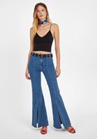 Bayan Siyah Dikişsiz İnce Askılı Crop Top