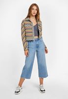 Bayan Gri Dikişsiz İnce Askılı Crop Top