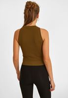 Bayan Yeşil Yüksek Yaka Dikişsiz Atlet