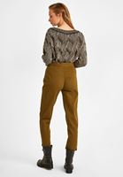 Bayan Yeşil Beli Bağlamalı Yüksek Bel Pantolon