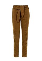 Bayan Yeşil Beli Bağlamalı Yüksek Bel Pantolon