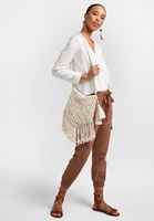 Bayan Kahverengi Beli Lastik Detaylı Kargo Pantolon