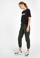 Bayan Yeşil Beli Lastik Detaylı Kargo Pantolon