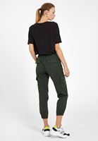 Bayan Yeşil Beli Lastik Detaylı Kargo Pantolon