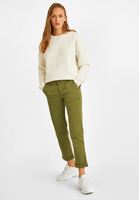 Bayan Yeşil Orta Bel Boru Paça Pantolon