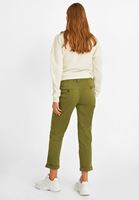 Bayan Yeşil Orta Bel Boru Paça Pantolon