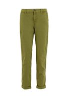 Bayan Yeşil Orta Bel Boru Paça Pantolon