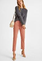 Bayan Pembe Yüksek Bel Slim Pantolon