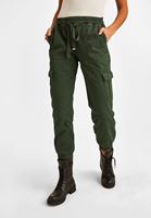 Bayan Yeşil Yüksek Bel Kargo Pantolon