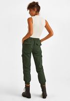 Bayan Yeşil Yüksek Bel Kargo Pantolon