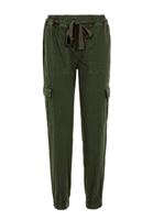 Bayan Yeşil Yüksek Bel Kargo Pantolon