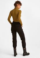 Bayan Siyah Yüksek Bel Kargo Pantolon