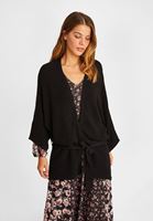 Bayan Siyah Yarasa Kol Triko Hırka