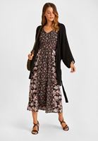 Bayan Siyah Yarasa Kol Triko Hırka