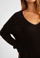 Bayan Siyah V Yaka Triko Kazak