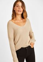 Bayan Krem V Yaka Triko Kazak