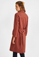 Bayan Kiremit Kemer Detaylı Trençkot