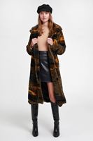 Bayan Kahverengi Düğmeli Flare Kol Kazak