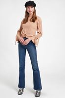 Bayan Kahverengi Halka Detaylı Triko Kazak