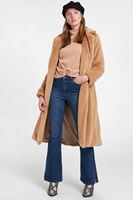 Bayan Kahverengi Halka Detaylı Triko Kazak