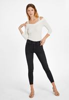 Bayan Krem V Yaka Dantel Detaylı Triko