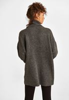 Bayan Gri Uzun Triko Kazak