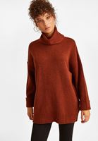 Bayan Kiremit Uzun Triko Kazak