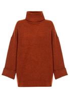 Bayan Kiremit Uzun Triko Kazak