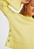 Bayan Sarı Bisiklet Yaka Triko Kazak