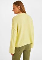 Bayan Sarı Bisiklet Yaka Triko Kazak