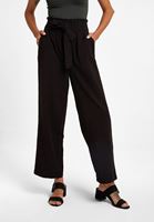 Bayan Siyah Beli Lastikli Culotte Pantolon