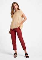 Bayan Krem Oversize Dokuma Bluz