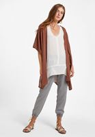 Bayan Kahverengi Doğal Görünümlü Kimono