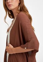 Bayan Kahverengi Doğal Görünümlü Kimono