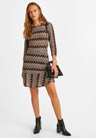 Bayan Çok Renkli Desenli Kısa Elbise